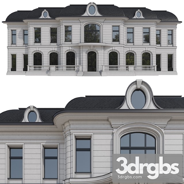 Facade of the ralph lauren house 3dsmax Download - thumbnail 1