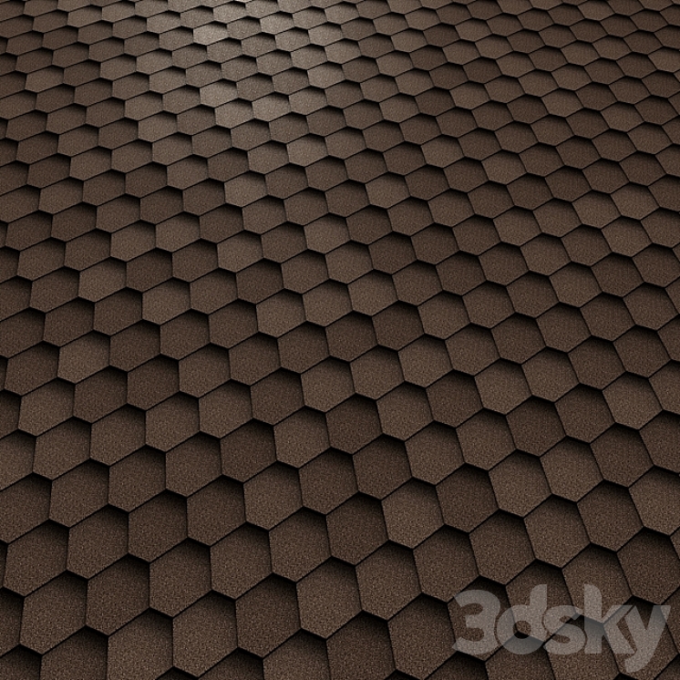 Flexible roof tiles TECHNONICOL SHINGLAS Sonata 3DS Max - thumbnail 2