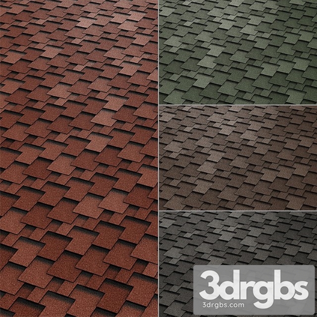 Flexible tile technonicol shinglas accord 3dsmax Download - thumbnail 1