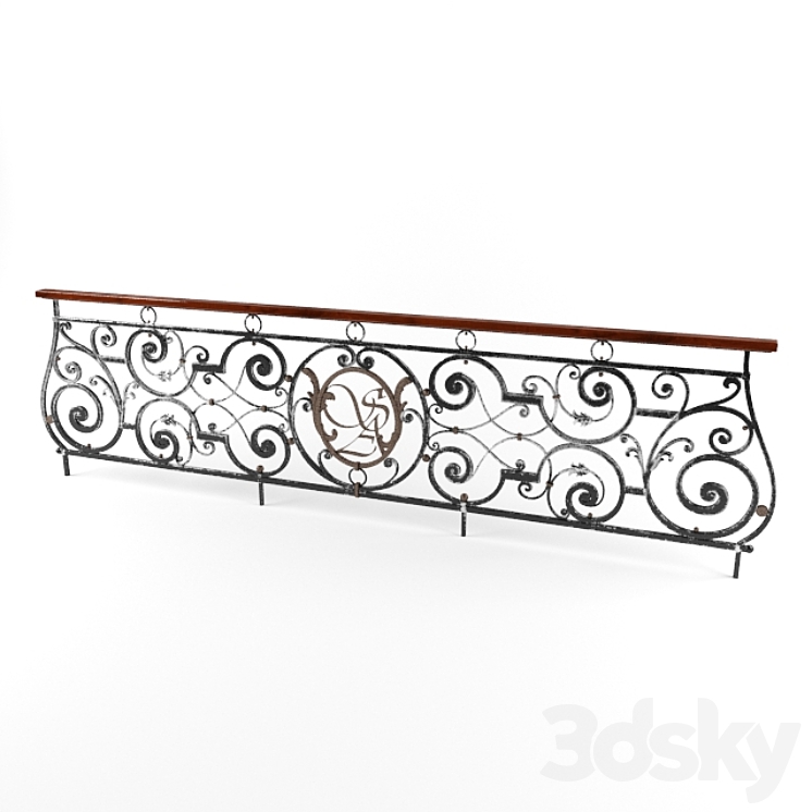 forged railing 3DS Max - thumbnail 1