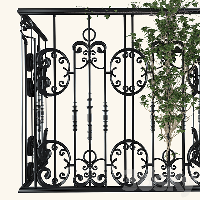 French ironwork 3DS Max Model - thumbnail 3