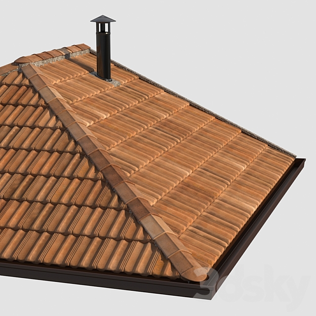 French tile roof 3ds Max - thumbnail 1