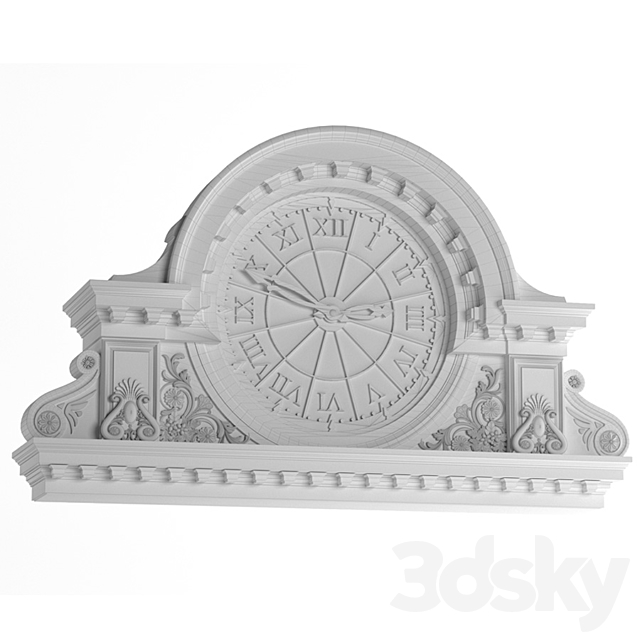 Front street clock 3DS Max Model - thumbnail 3