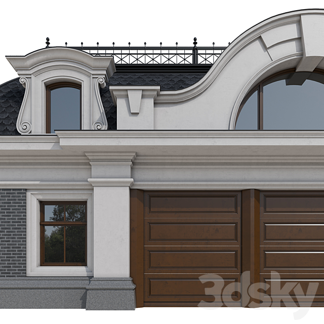 Garage facade 3ds Max - thumbnail 2