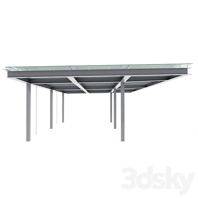 Glass canopy 3ds Max - thumbnail 2