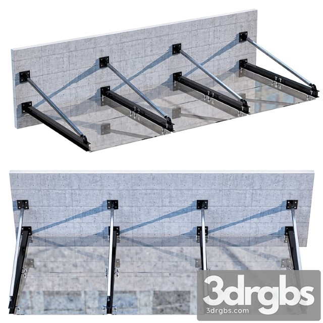 Glass canopy no5 3dsmax Download - thumbnail 1