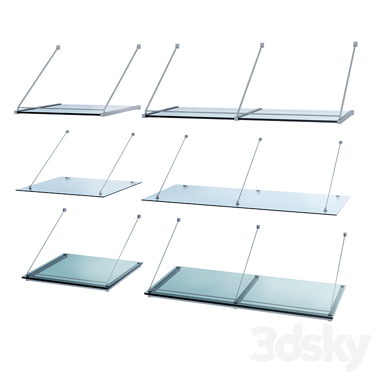 Glass Visor Set 3DS Max - thumbnail 1