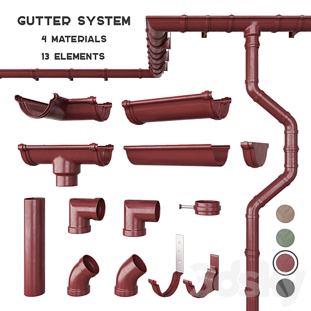 Gutter system 3DSMax File - thumbnail 3