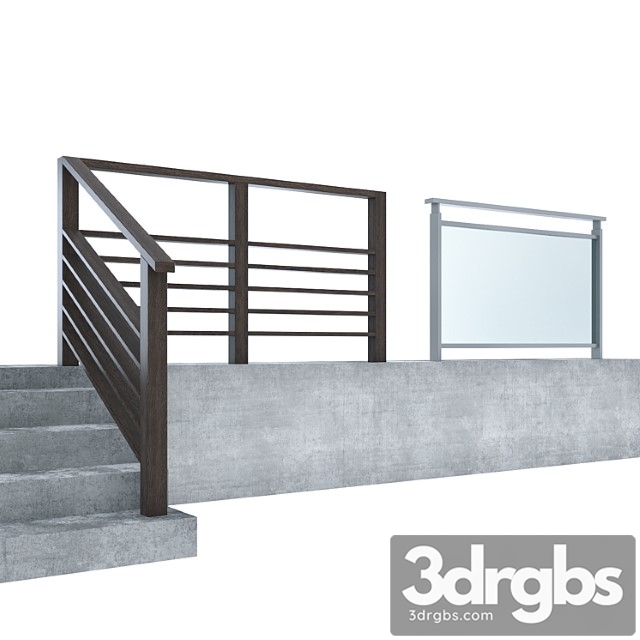 Handrail 2 Types 3dsmax Download - thumbnail 1