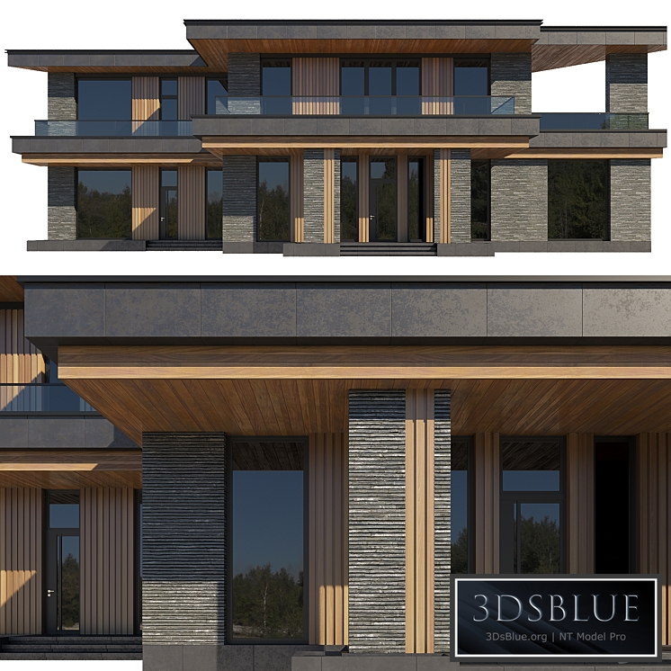 House facade 3DS Max - thumbnail 3