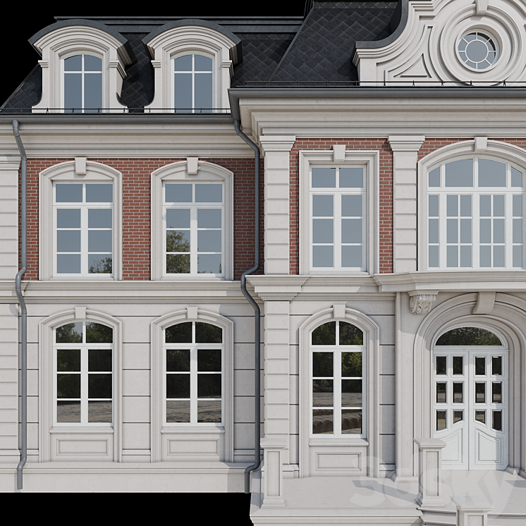 House facade 3DS Max - thumbnail 2