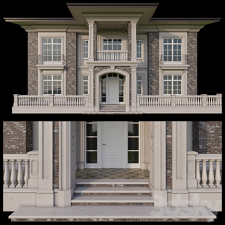 House facade 3DS Max - thumbnail 1