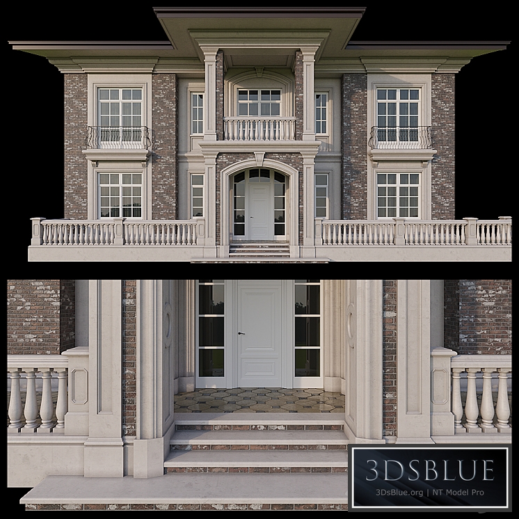 House facade 3DS Max - thumbnail 3