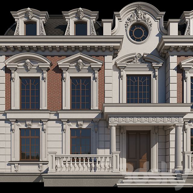 House facade 3DS Max Model - thumbnail 2