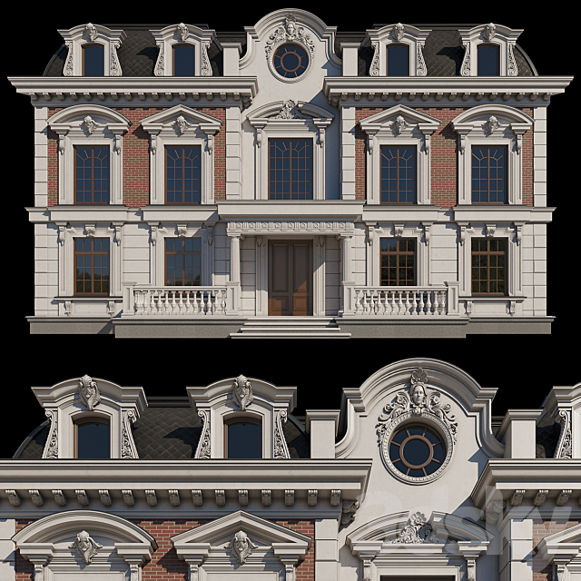 House facade 3DS Max Model - thumbnail 4