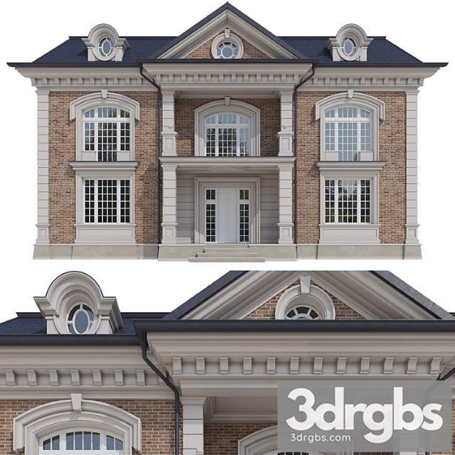 House Facade 3dsmax Download - thumbnail 1