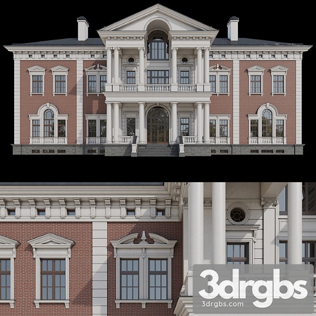 House facade_11 3dsmax Download - thumbnail 1