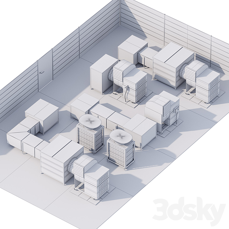 HVAC Roof Techologies \/ Rooftop Technologies 3DS Max - thumbnail 2