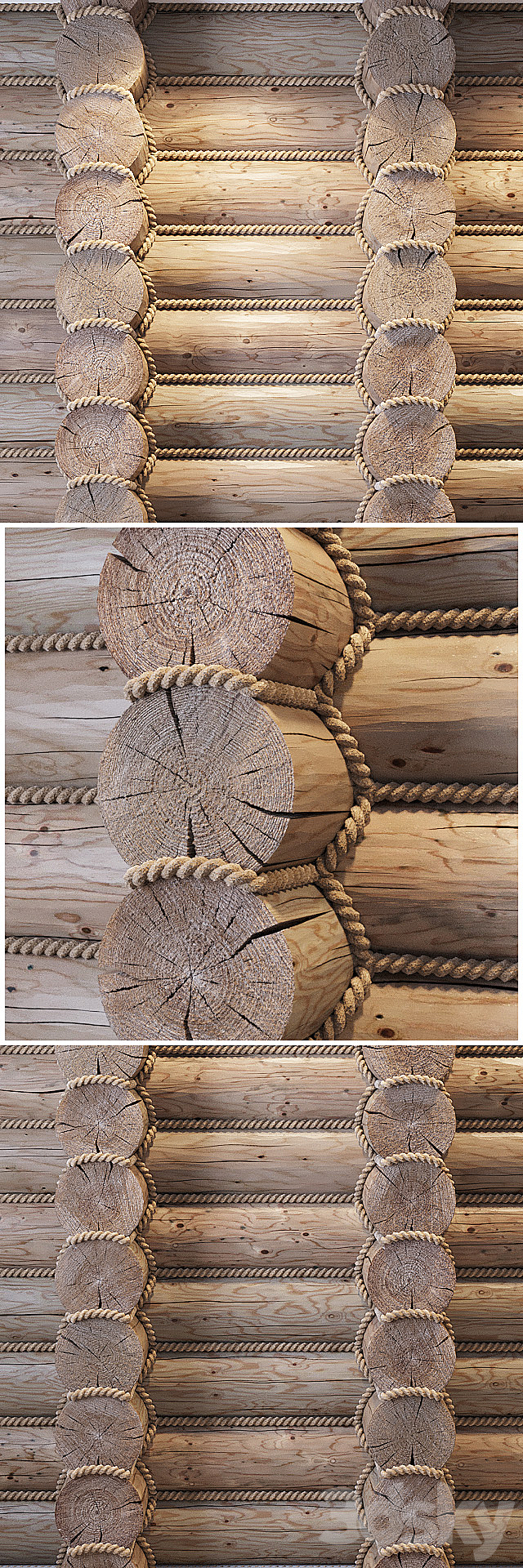 Logs with ropes 3DSMax File - thumbnail 2