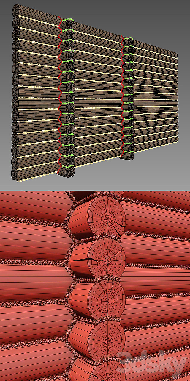 Logs with ropes 3DSMax File - thumbnail 3