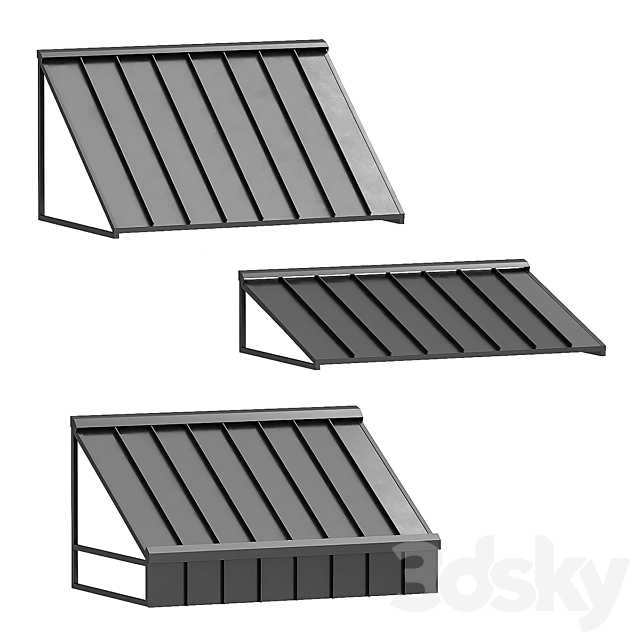 Metal awnings 3ds Max - thumbnail 1