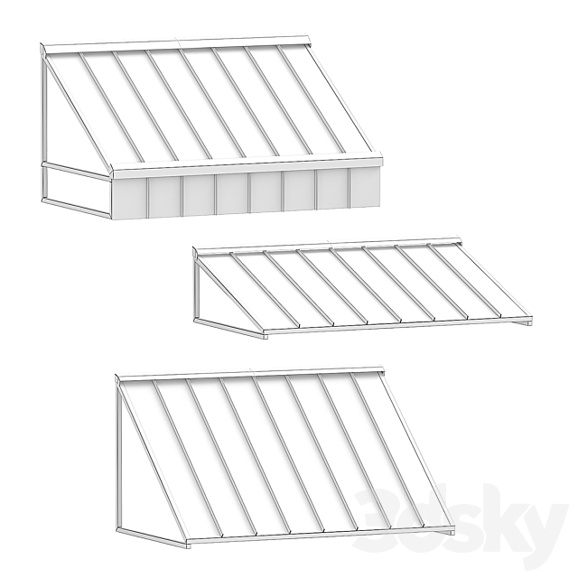 Metal awnings 3ds Max - thumbnail 2