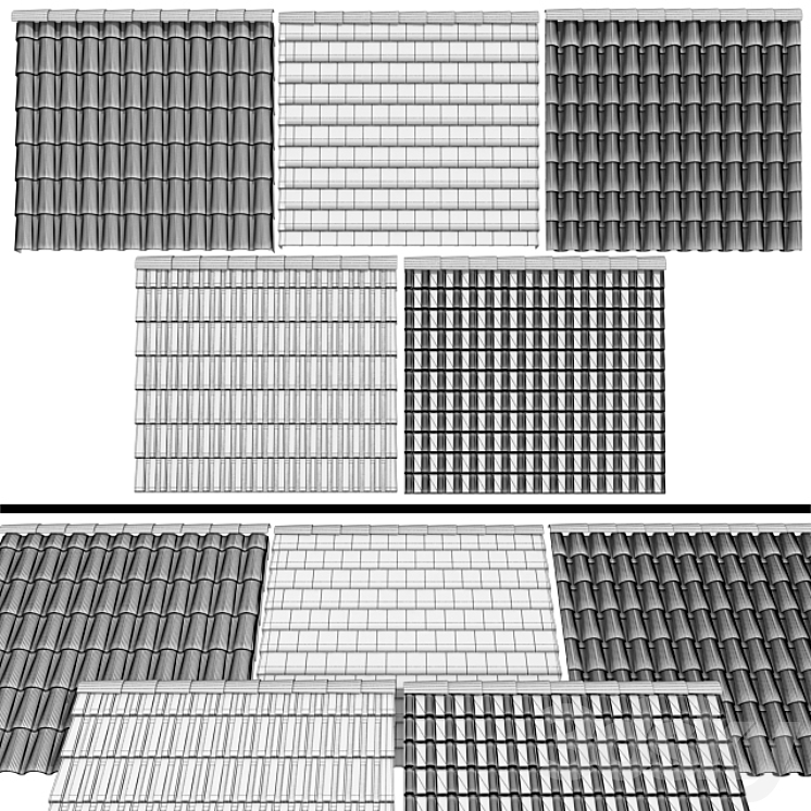 Metal tile and ceramic tile 3DS Max - thumbnail 2