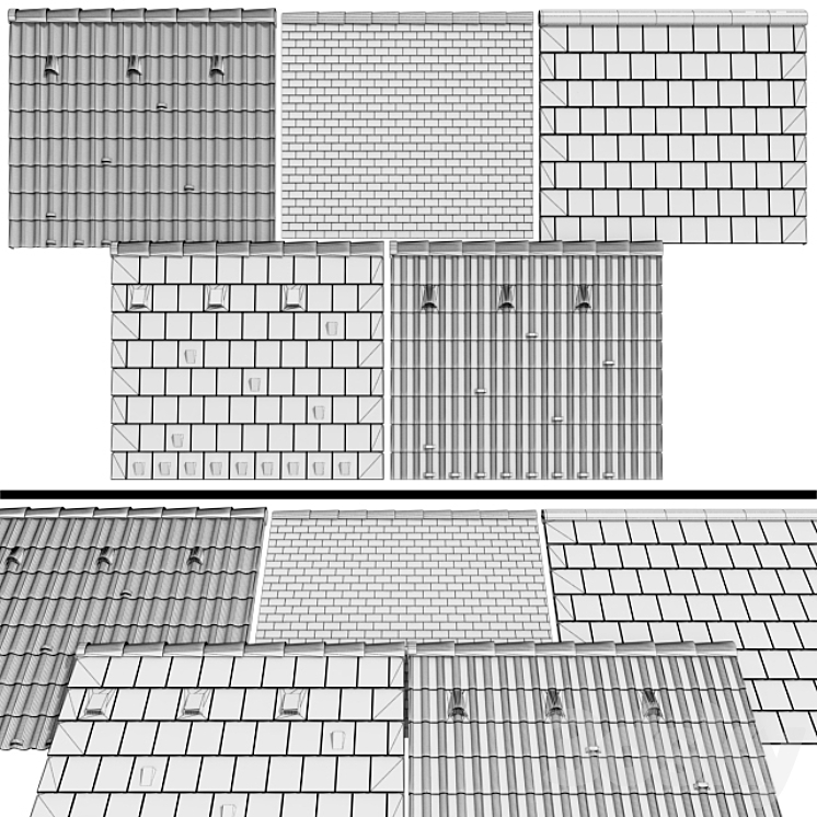 Metal tile and ceramic tile 3DS Max - thumbnail 2