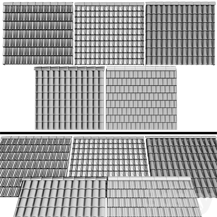 Metal tile and ceramic tile 3DS Max - thumbnail 2