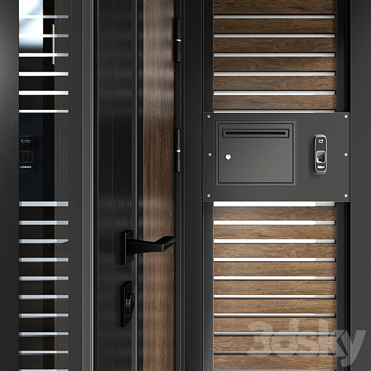 Modern entrance 02 3DS Max - thumbnail 2