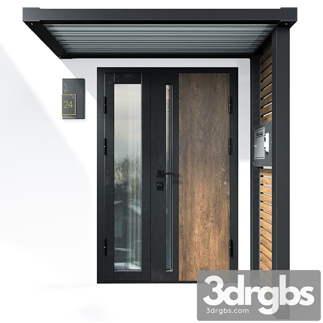 Modern entrance 02 3dsmax Download - thumbnail 1