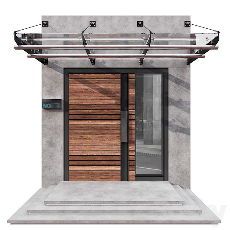 MODERN ENTRANCE NO5 3DS Max - thumbnail 2