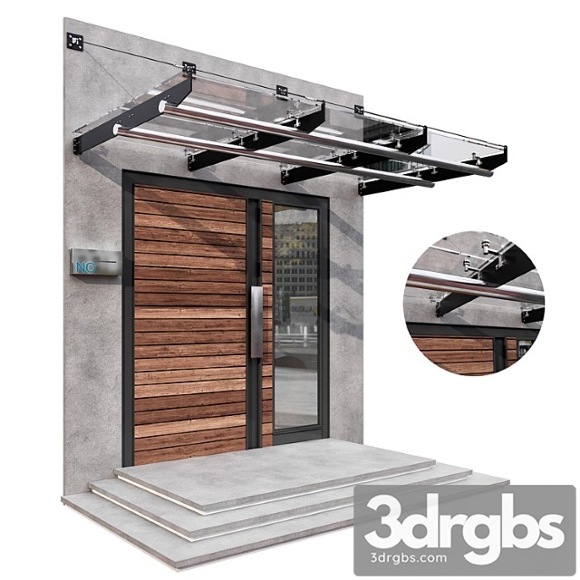 Modern entrance no5 3dsmax Download - thumbnail 1