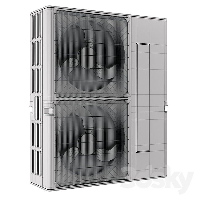 Outdoor air conditioner unit 3DS Max Model - thumbnail 3