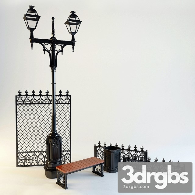 Outdoor Iron Set 3dsmax Download - thumbnail 1