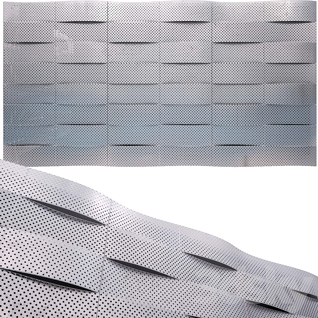 perforated metal panel N12 3ds Max - thumbnail 1