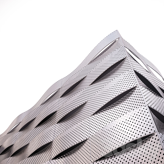 perforated metal panel N12 3ds Max - thumbnail 2