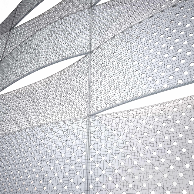 perforated metal panel N12 3ds Max - thumbnail 3