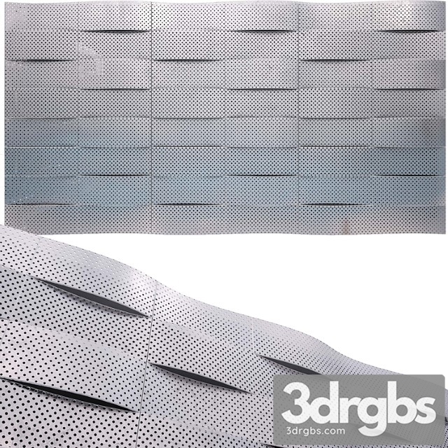 Perforated metal panel n12 3dsmax Download - thumbnail 1