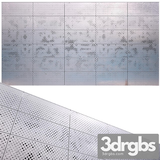 Perforated metal panel n13 3dsmax Download - thumbnail 1