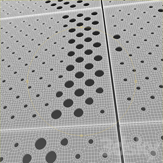 perforated metal panel N14 3ds Max - thumbnail 3