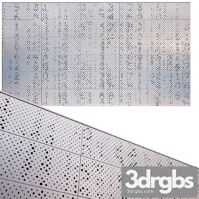 Perforated metal panel n16 3dsmax Download - thumbnail 1