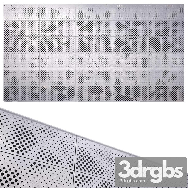 Perforated Metal Panel N2 3dsmax Download - thumbnail 1