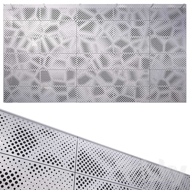 perforated metal panel N2 3DSMax File - thumbnail 1