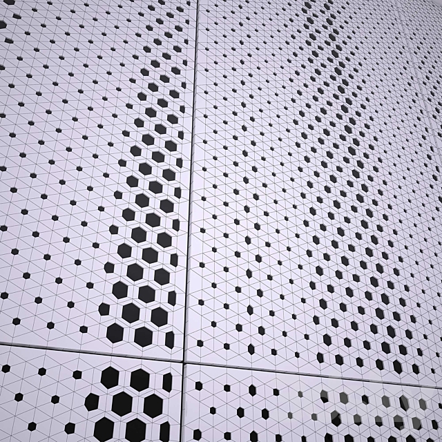 perforated metal panel N20 3DS Max Model - thumbnail 2