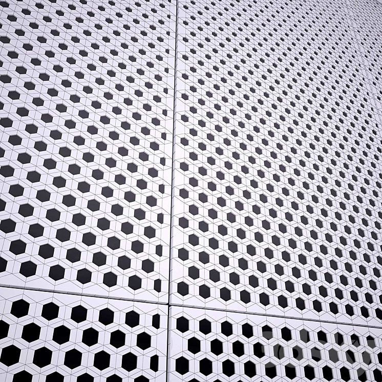 perforated metal panel N21 3DS Max - thumbnail 2