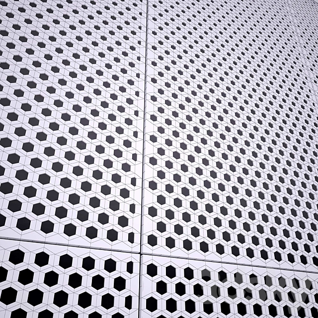 perforated metal panel N21 3DSMax File - thumbnail 2