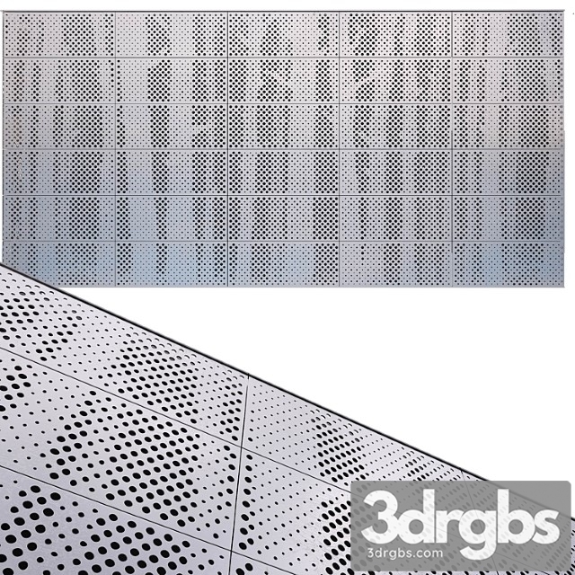 Perforated metal panel n23 3dsmax Download - thumbnail 1