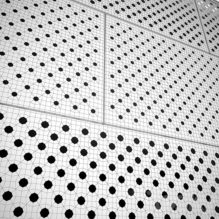 perforated metal panel N25 3DS Max - thumbnail 2