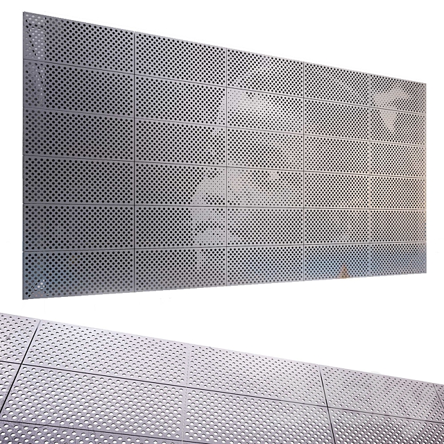 perforated metal panel N5 3ds Max - thumbnail 1